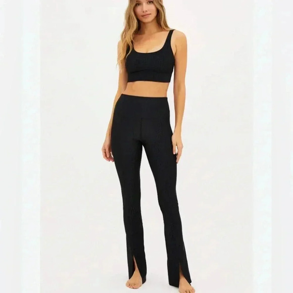 NEW BEACH RIOT alani pants in black rib size L - Picture 1 of 6
